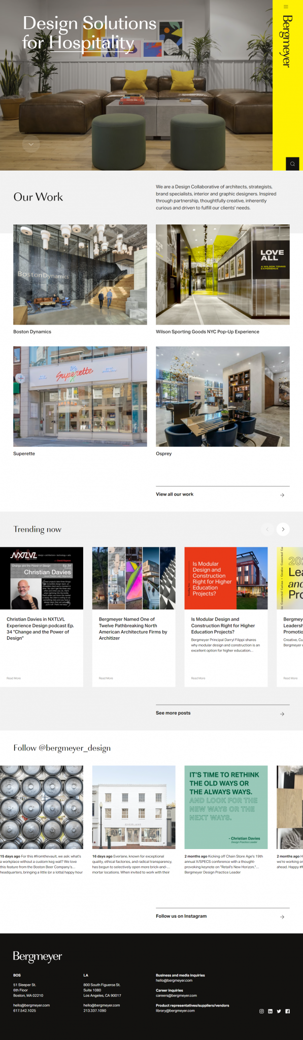 bergmeyer design solutions for hospitality