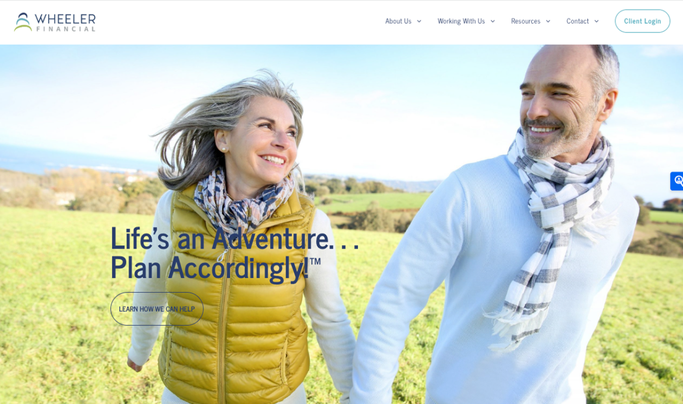 portfolio Wheeler homepage