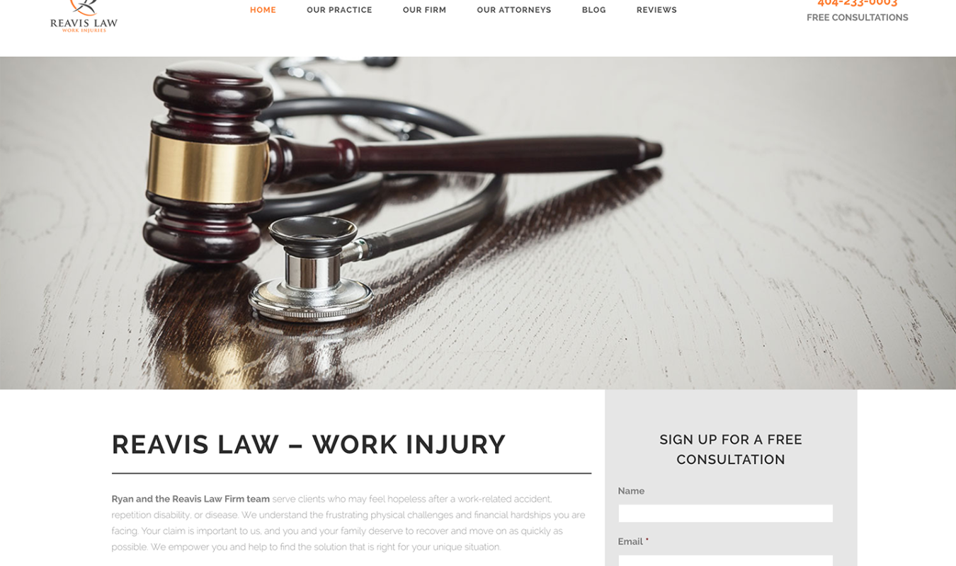 reavis law work injury